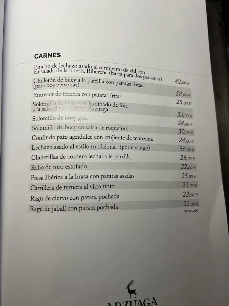 Menu_Restaurante de Bodegas Arzuaga_Quintanillas Las_immagine_4