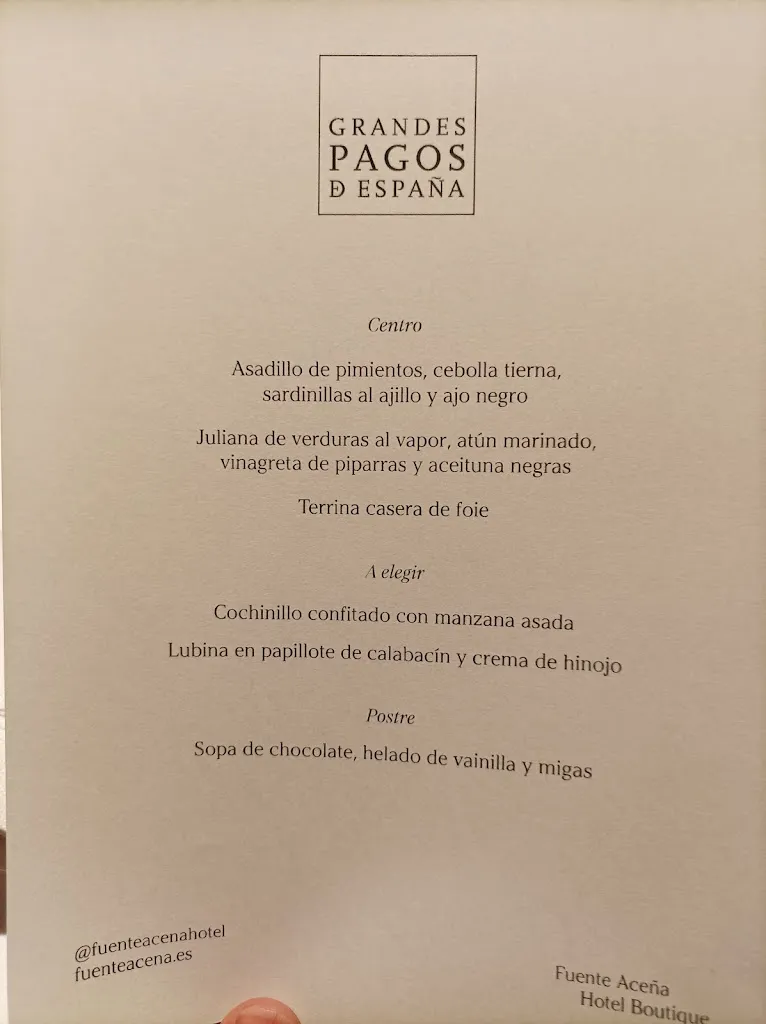 Menu_Fuente Aceña Hotel Boutique & Restaurante_Quintanillas Las_image_4