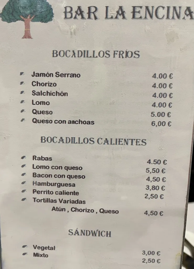 Menu_Restaurante La Encina_Quintanillas Las_image_1