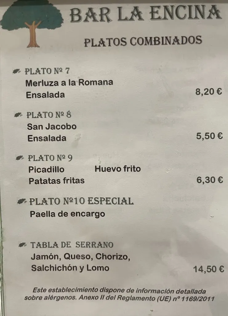 Menu_Restaurante La Encina_Quintanillas Las_image_2