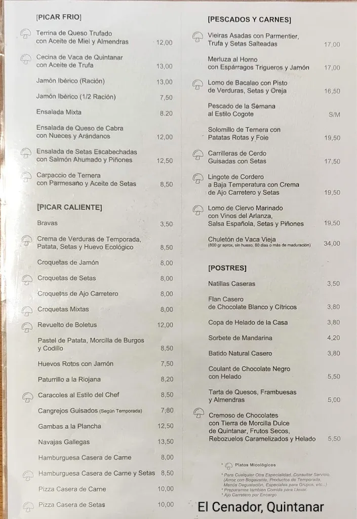 Menu_El Cenador S.C._Quintanar de la Sierra_image_1