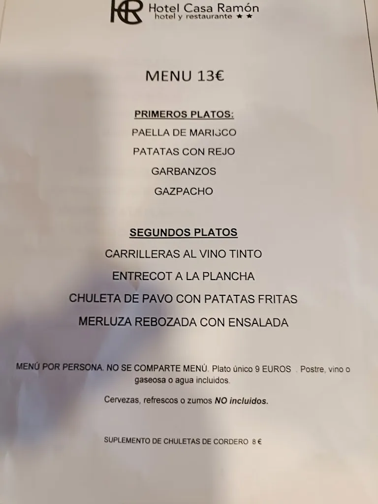 Menu_Casa Ramon 2 Bar Restaurante_Quintanar de la Sierra_image_1