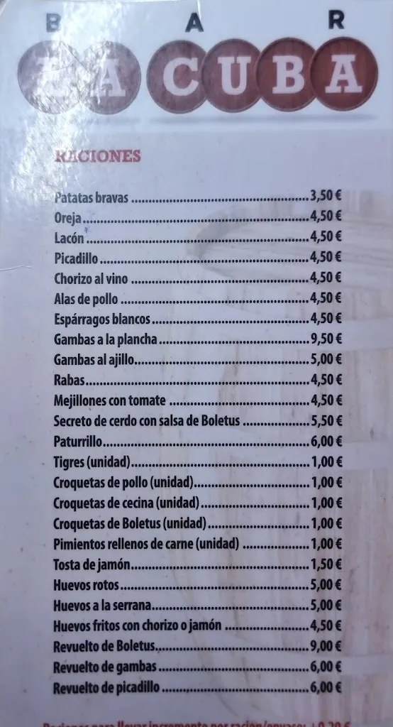 Menu_Bar la Cuba_Quintanar de la Sierra_image_3