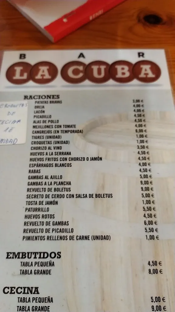 Menu_Bar la Cuba_Quintanar de la Sierra_image_4