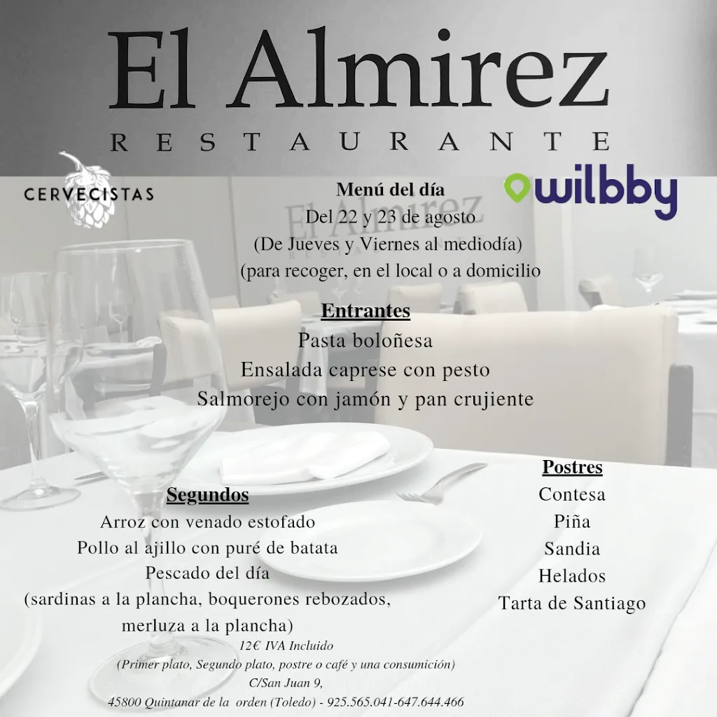 Menu_Restaurante El Almirez._Quintanar de la Sierra_image_4