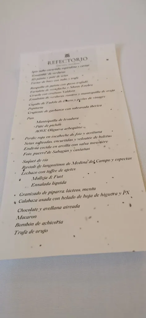 Menu_Restaurante Refectorio - Hotel Abadía Retuerta Le Domaine_Retuerta_image_2