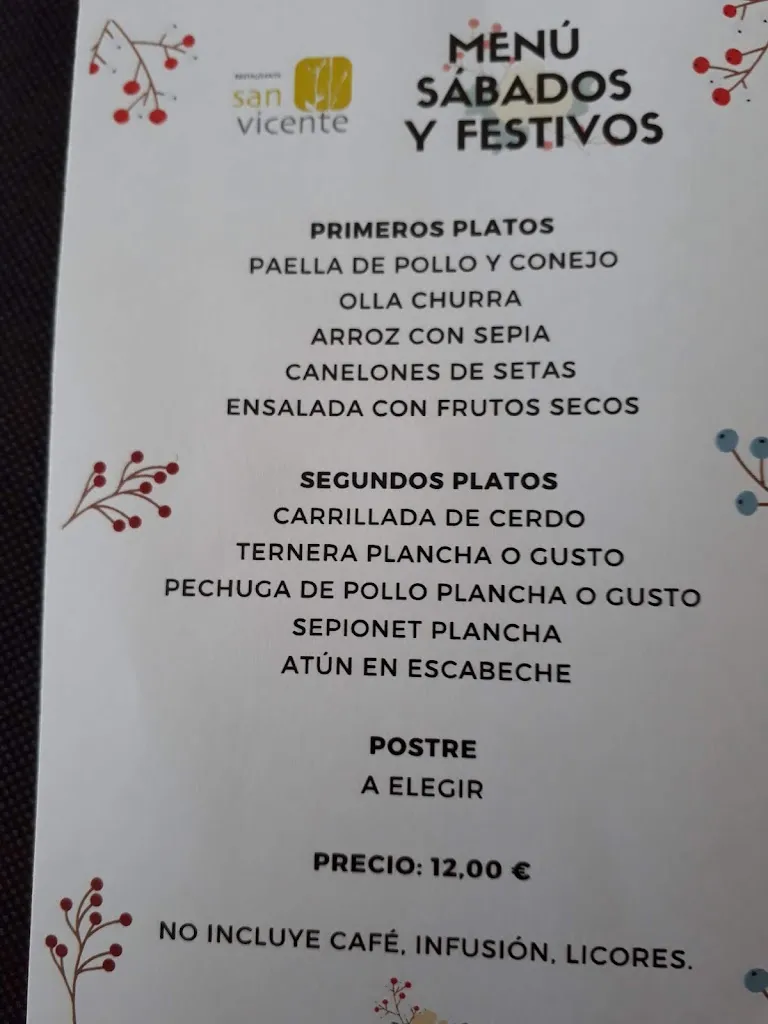 Menu_San Vicente Restaurante_San Vicente del Valle_image_2