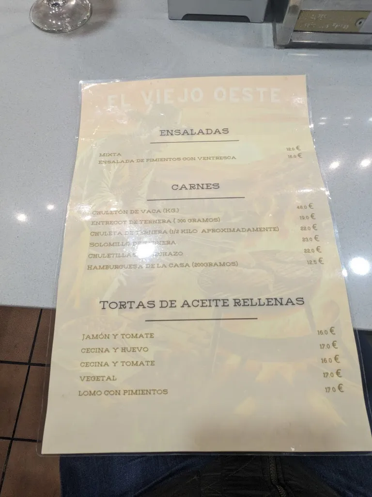 Menu_Bar-Restaurante El Viejo Oeste_Salas de los Infantes_image_3