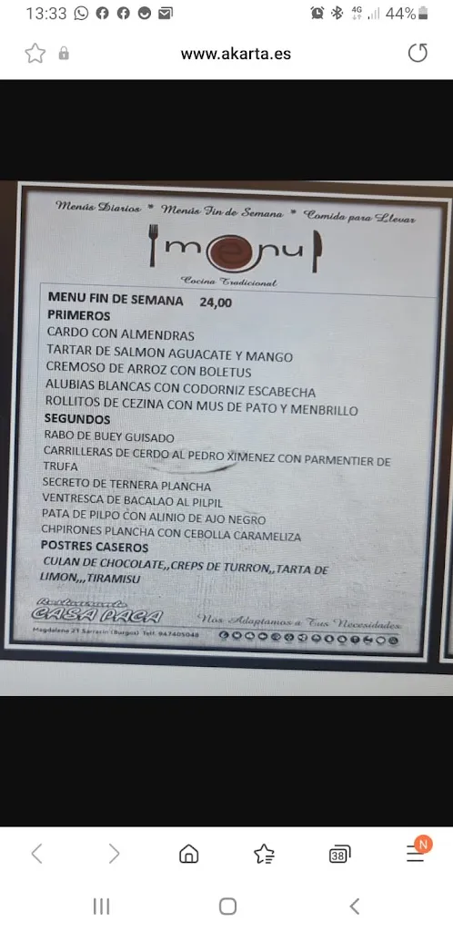 Menu_Restaurante Casa Paca Sarracín_Sarracín_image_2