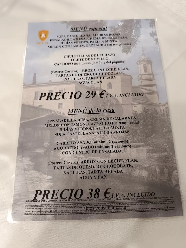 Menu_Restaurante Santo Domingo de Silos_Santo Domingo de Silos_image_2