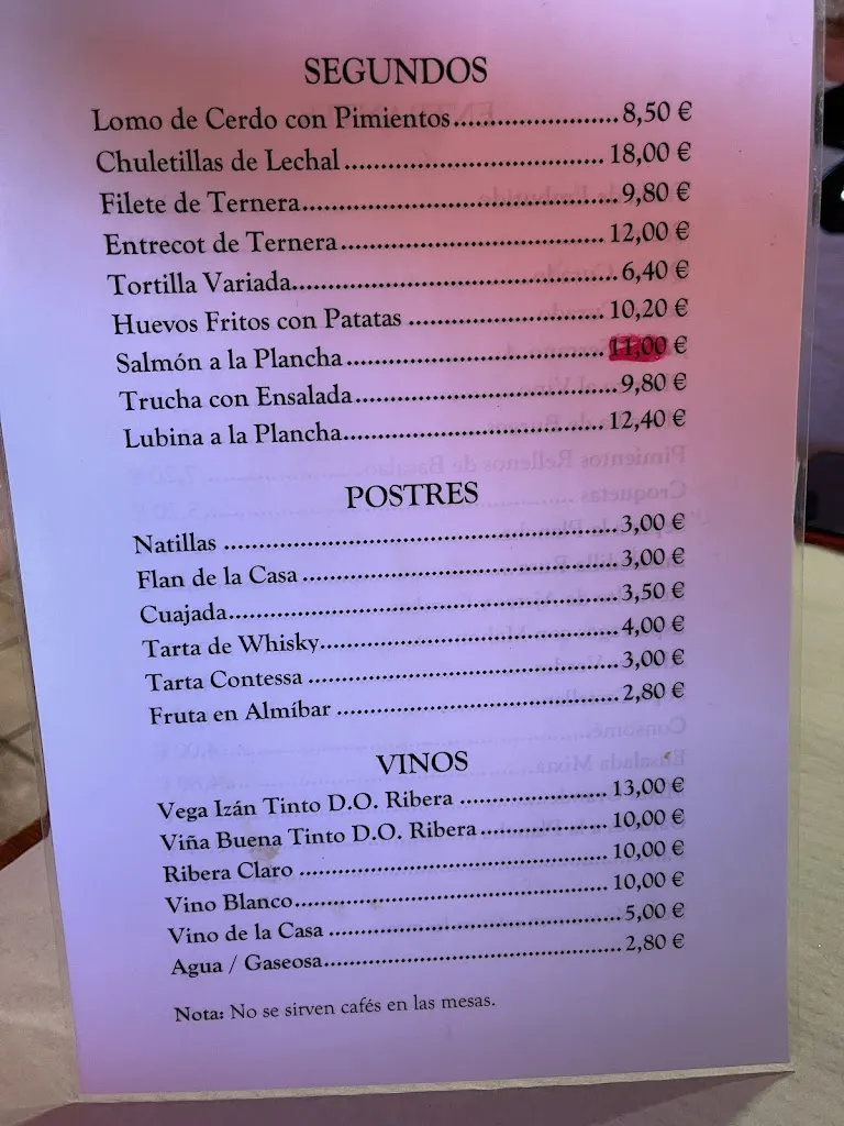 Menu_Restaurante Villa de Silos_Santo Domingo de Silos_immagine_1