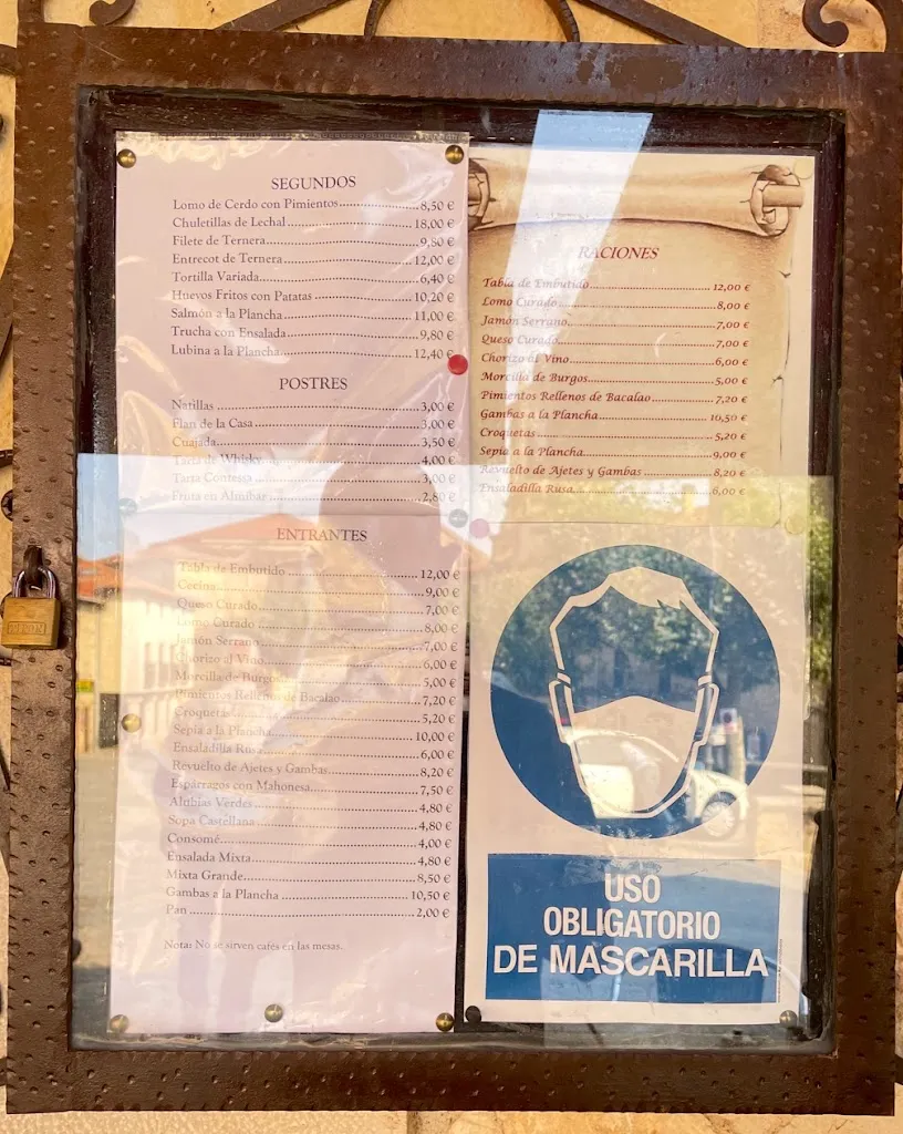 Menu_Restaurante Villa de Silos_Santo Domingo de Silos_immagine_3