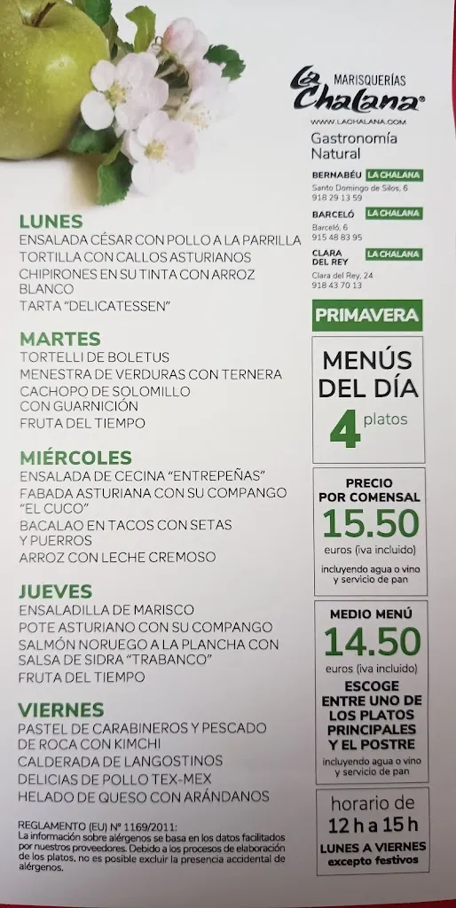 Menu_Marisquería La Chalana_Santo Domingo de Silos_image_2