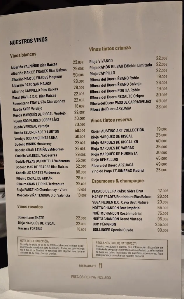 Menu_Marisquería La Chalana_Santo Domingo de Silos_image_4