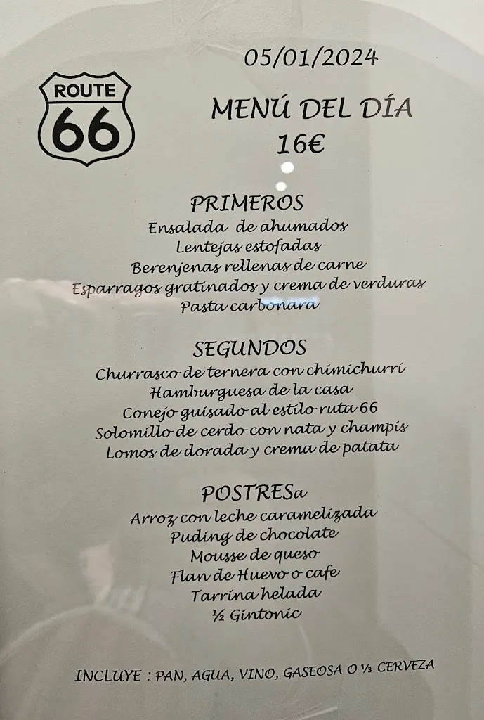 Menu_Ruta 66 Restaurante y Cafetería_Valle de las Navas_immagine_3