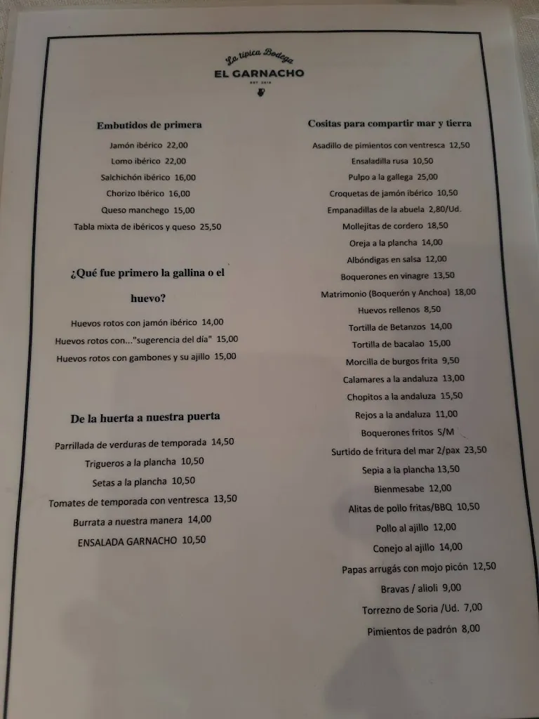 Menu_La Típica Bodega El Garnacho_Valle de Valdelaguna_image_1