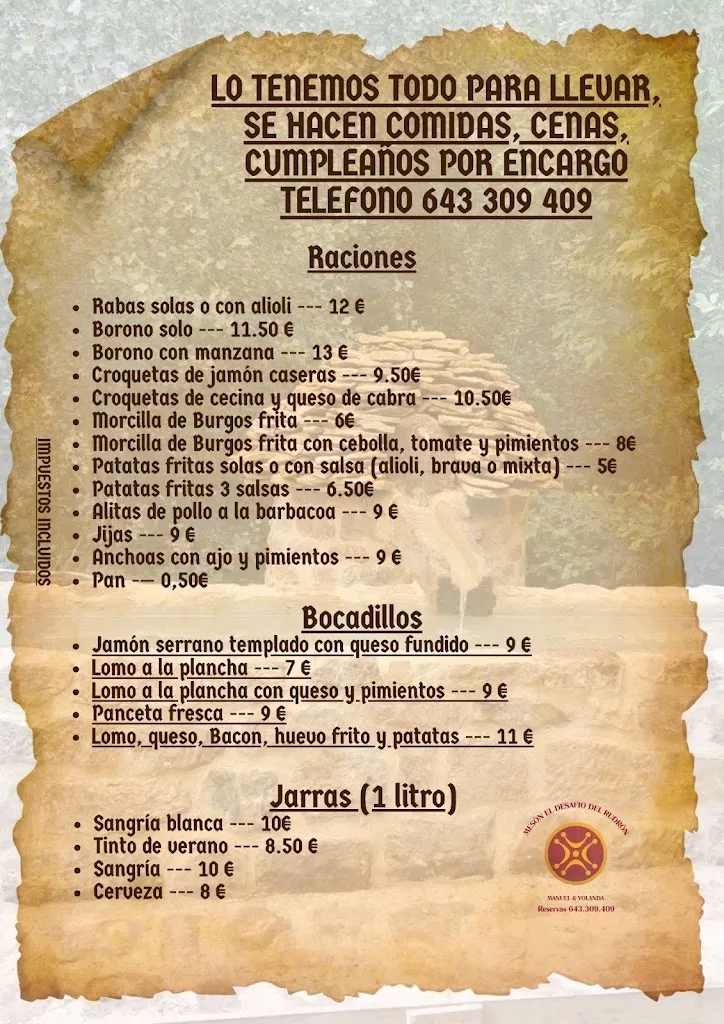 Menu_Mesón El Desafío del Rudrón_Valle de Zamanzas_image_1