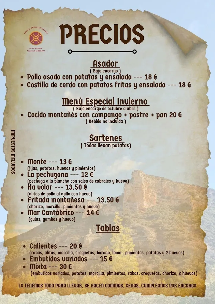Menu_Mesón El Desafío del Rudrón_Valle de Zamanzas_image_2