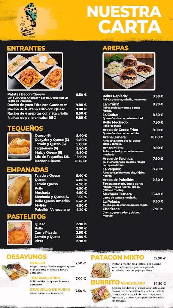 Menu_Sabores de la Mama - Restaurante Venezolano y Latino en Leganés_Vid de Bureba La_image_1