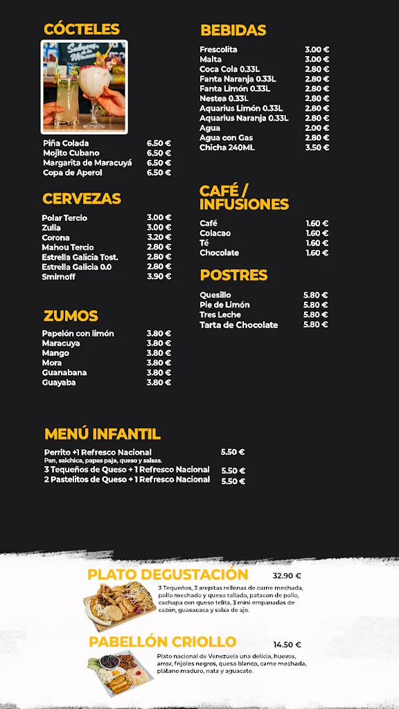 Menu_Sabores de la Mama - Restaurante Venezolano y Latino en Leganés_Vid de Bureba La_image_3