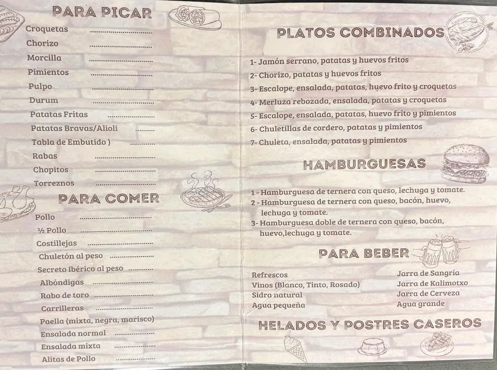 Menu_Bar Asador La Bolera_Valle de Mena_image_1