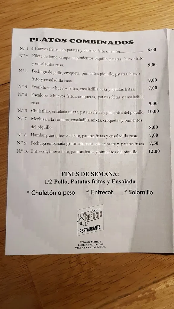 Menu_Restaurante El Refugio_Valle de Mena_image_2