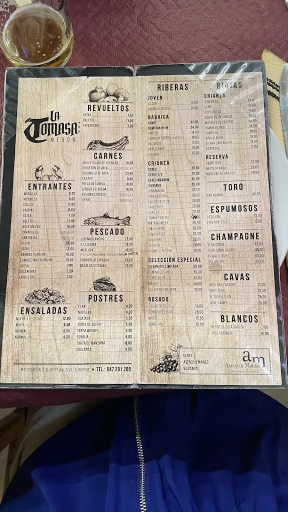 Menu_Mesón La Tomasa_Villalbilla de Burgos_image_1