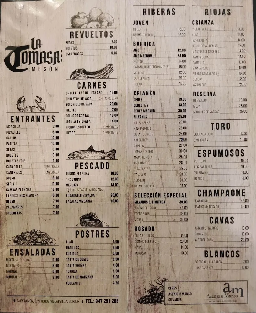 Menu_Mesón La Tomasa_Villalbilla de Burgos_image_2