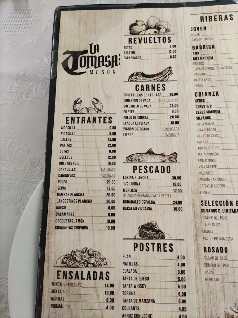 Menu_Mesón La Tomasa_Villalbilla de Burgos_image_3