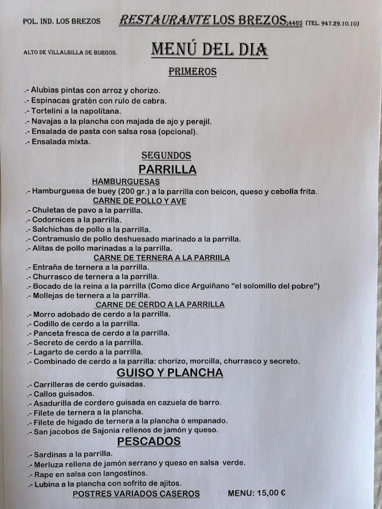 Menu_Los Brezos_Villalbilla de Burgos_image_2