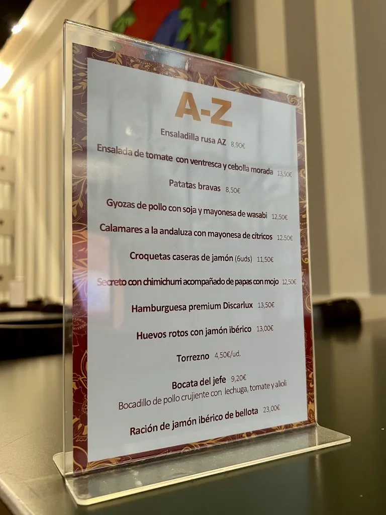 Menu_AZ Restaurante - Restaurante en el Retiro_Zael_image_3