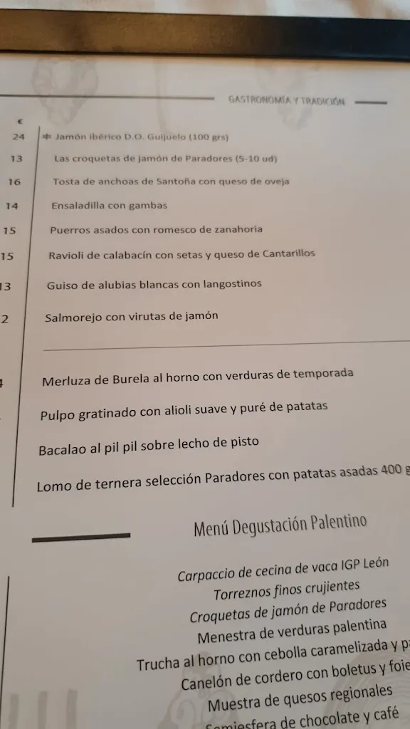 Menu_Restaurante @ Parador de Cervera de Pisuerga_Zarzosa de Río Pisuerga_image_2