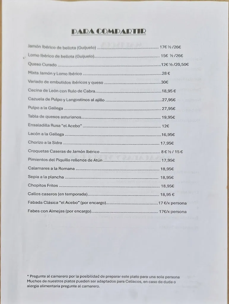 Menu_Restaurante El Acebo_Acebo_immagine_1