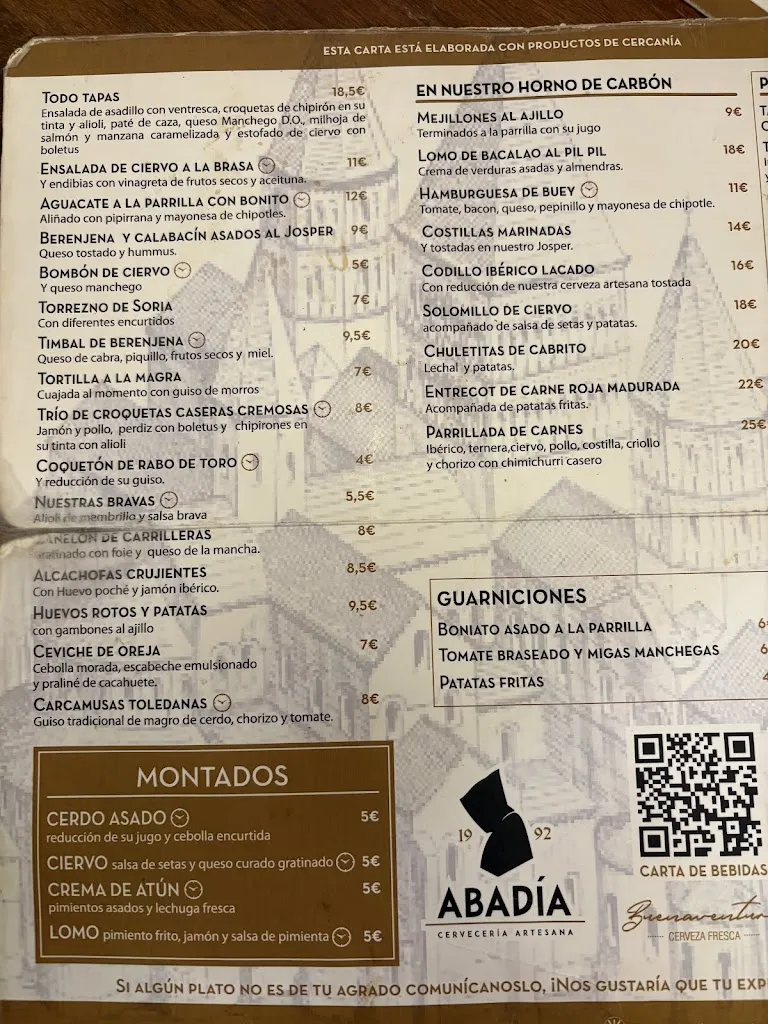 Menu_Cervecería La Abadía_Abadía_image_2