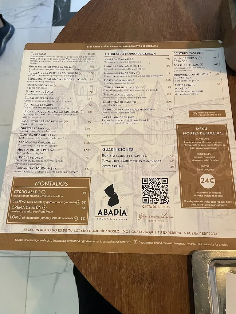 Menu_Cervecería La Abadía_Abadía_image_3