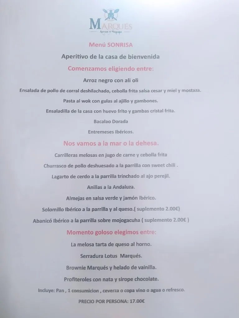 Menu_Restaurante Marqués Arroz y Brasas_Alcuéscar_immagine_1