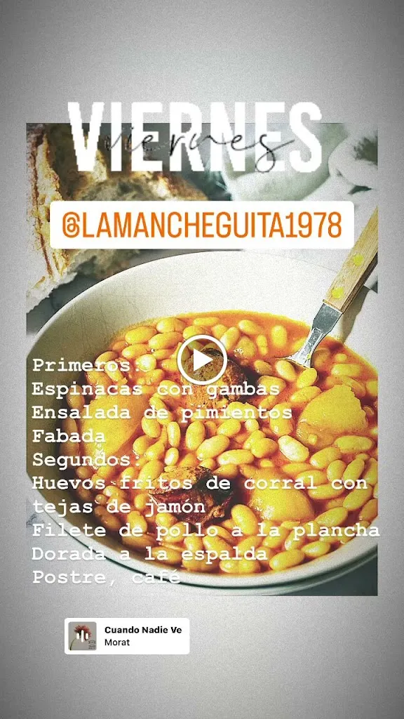 Menu_Restaurante La Mancheguita 1978._Villaverde del Monte_image_2