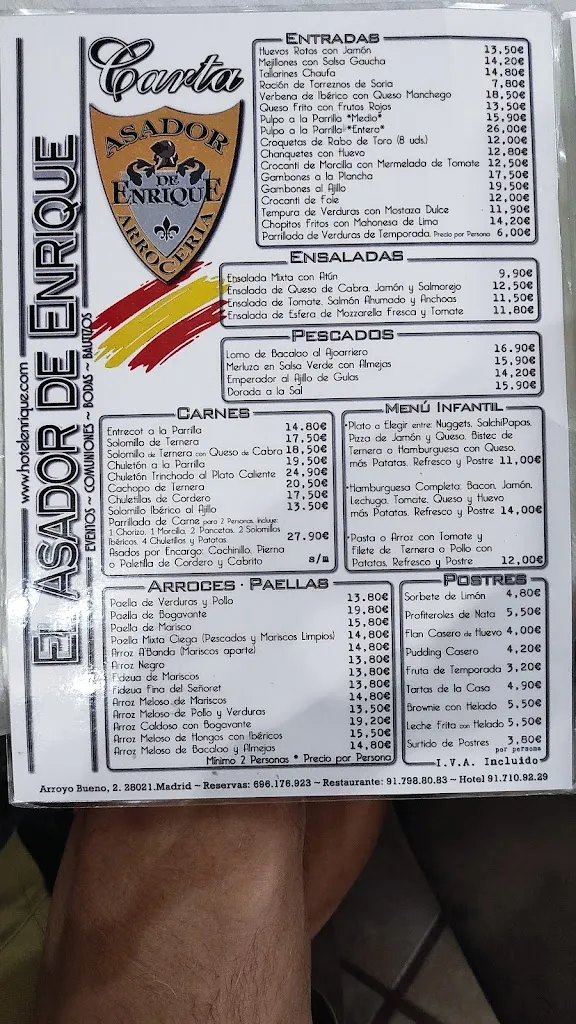 Menu_Restaurante El Asador De Enrique_Villaverde del Monte_immagine_1