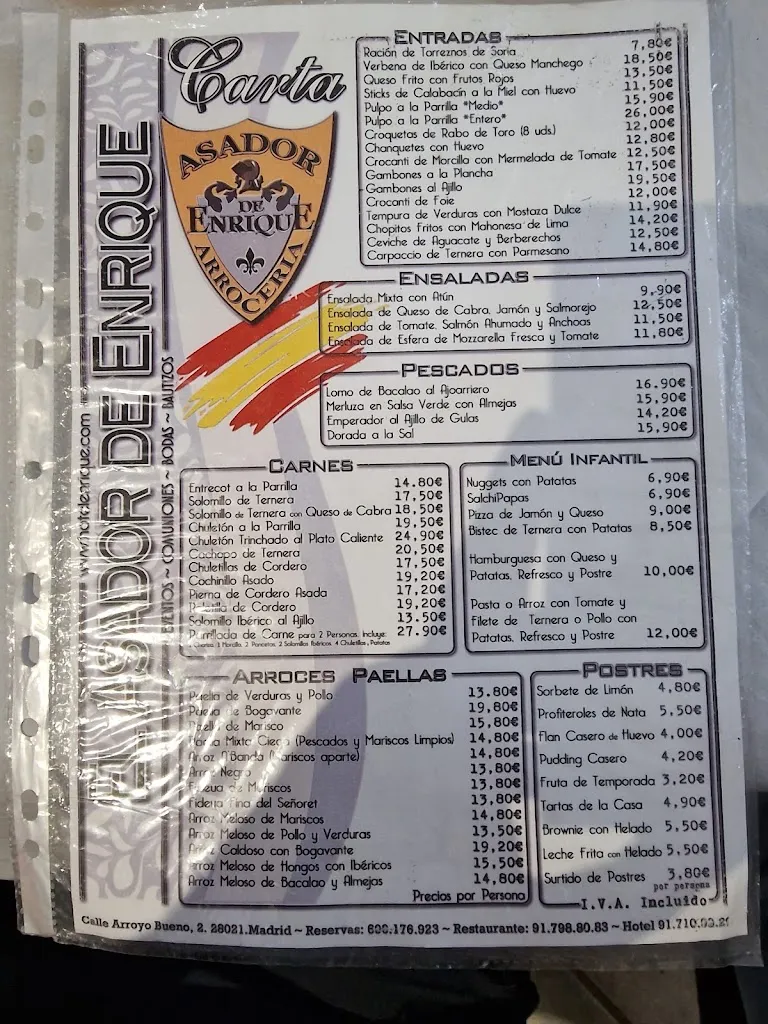 Menu_Restaurante El Asador De Enrique_Villaverde del Monte_immagine_3