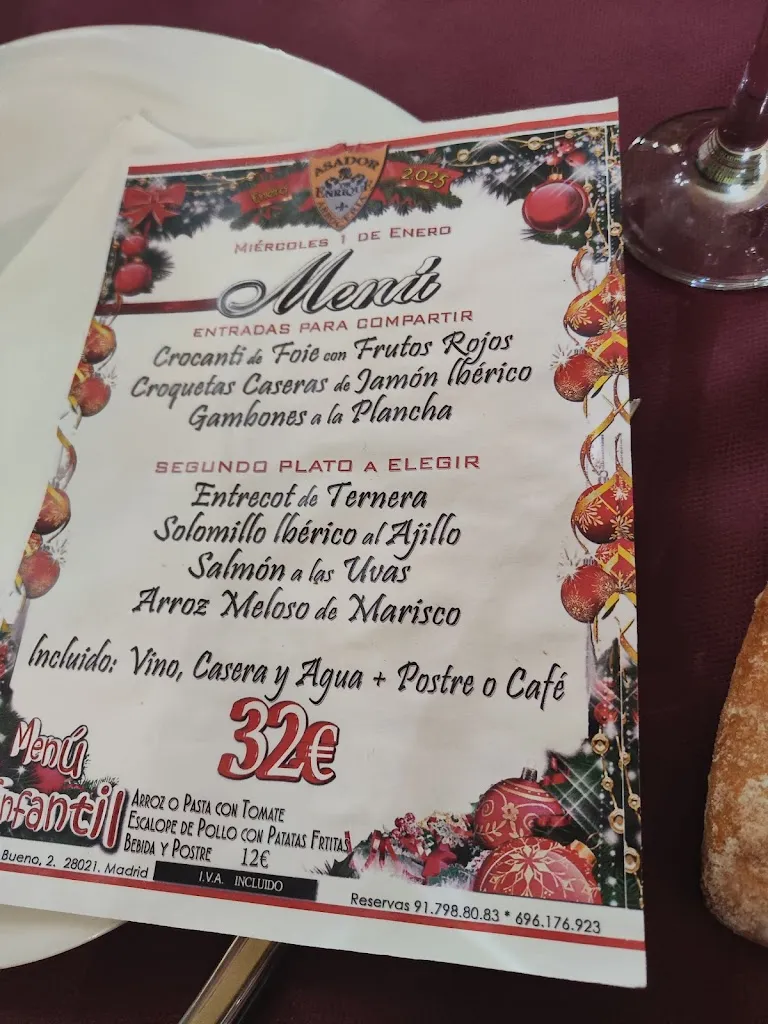 Menu_Restaurante El Asador De Enrique_Villaverde del Monte_immagine_4
