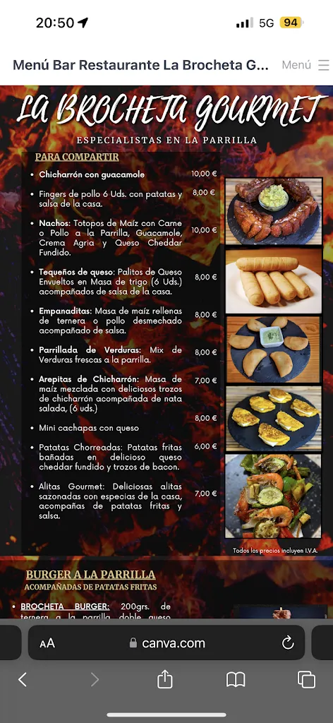 Menu_La Brocheta Gourmet_Villaverde del Monte_image_1