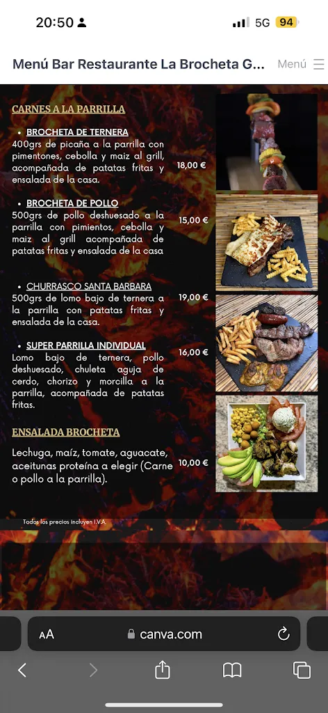 Menu_La Brocheta Gourmet_Villaverde del Monte_image_4