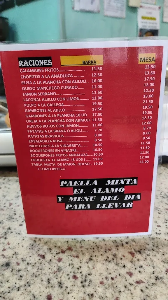 Menu_Restaurante - Cafetería El Álamo_Villaverde del Monte_image_2