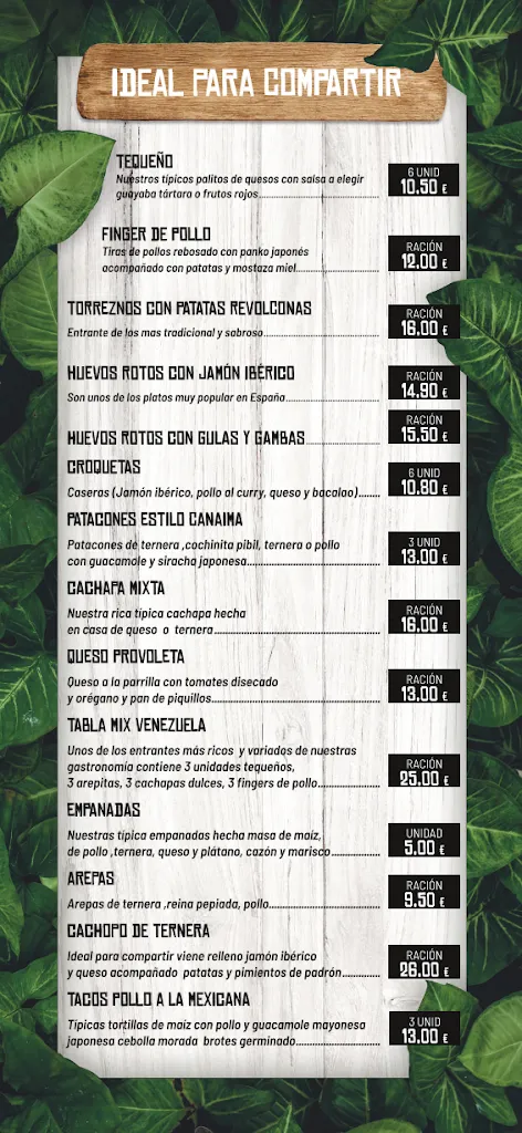 Menu_Canaima Fusión Grill // Restaurante Latino_Villaverde del Monte_image_4