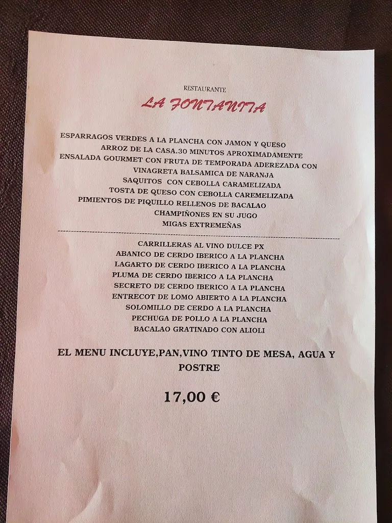 Menu_Restaurante La Fontanita_Aldeanueva de la Vera_image_1
