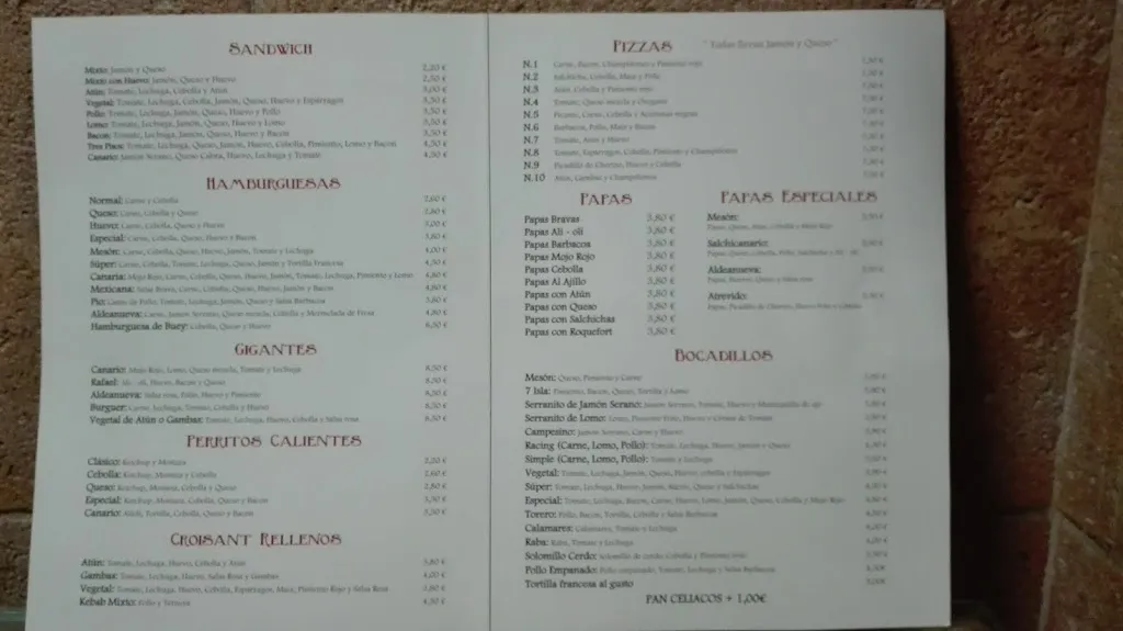 Menu_Chiquete El Canario_Aldeanueva de la Vera_image_1