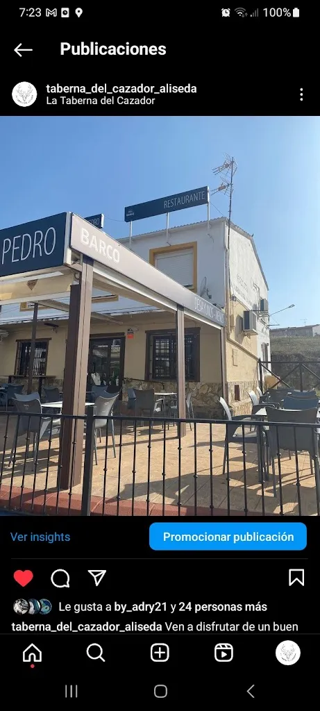 La Taberna del Cazador restaurant in Aliseda