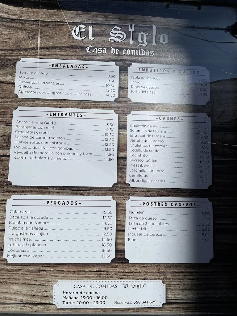 Menu_El Siglo – Restaurante_Aldehuela de Jerte_image_1