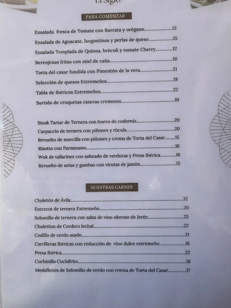 Menu_El Siglo – Restaurante_Aldehuela de Jerte_image_2