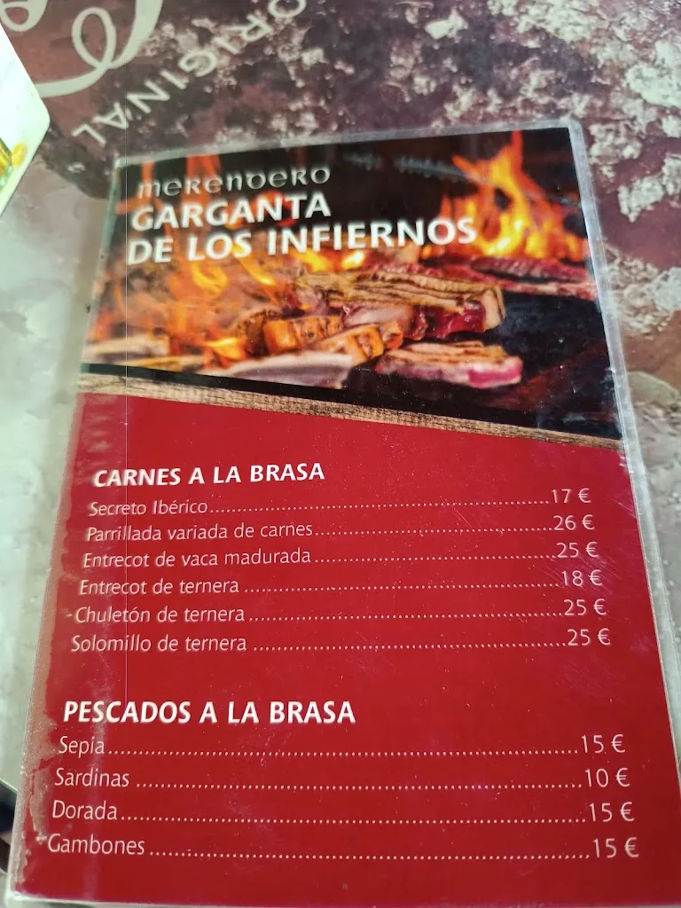Menu_Merendero Garganta de Los Infiernos_Aldehuela de Jerte_immagine_3